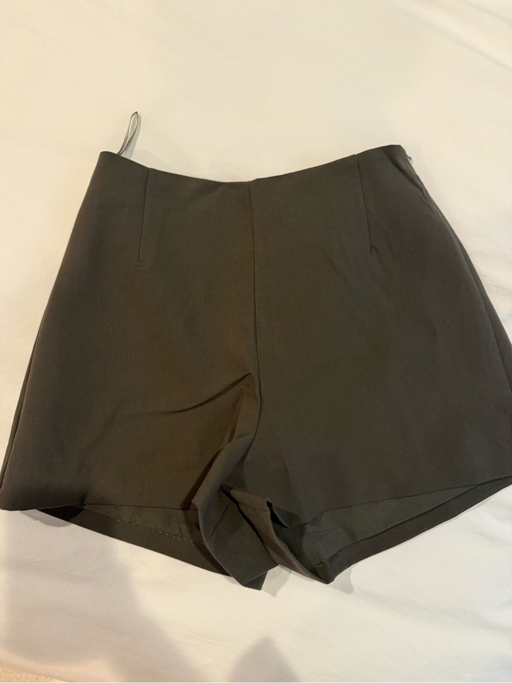 Zara Black High-Waist Tailored Shorts